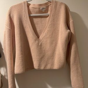 Tan superdown v neck sweater size small!